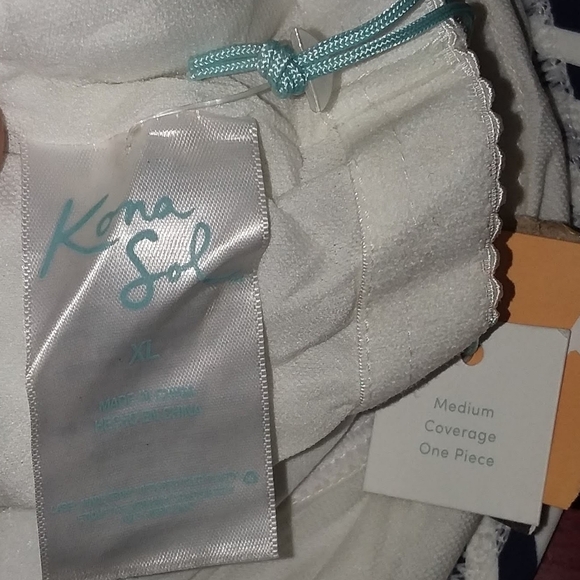 Kona Sol Navy and White One-Shoulder One Piece - Picture 5 of 9